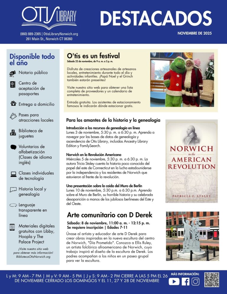 November Newsletter page 1 (Spanish)