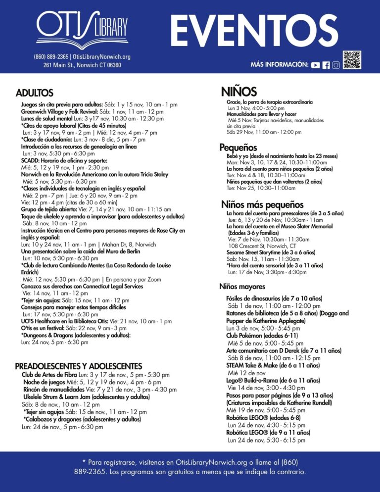 November Newsletter page 2 (Spanish)