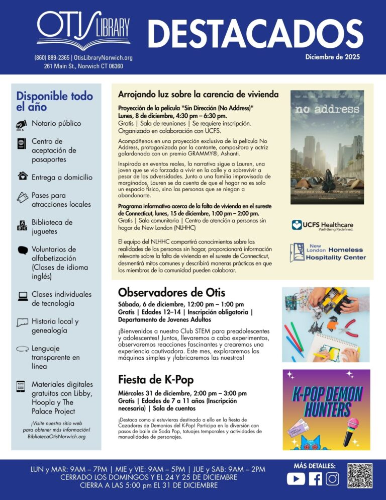 December Newsletter (Page 1)(Spanish)