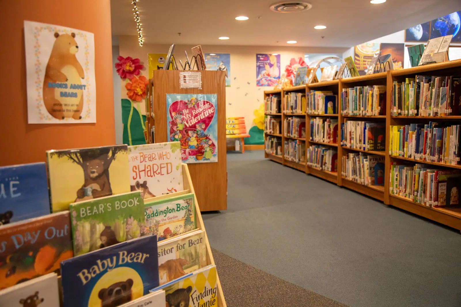 Children attending a library program at Otis Library