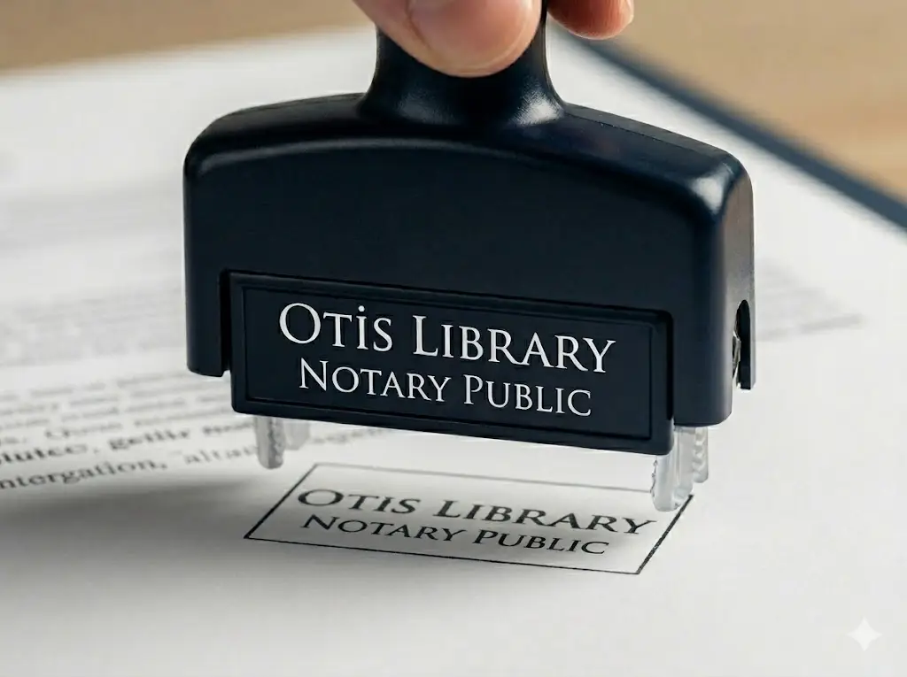 Notary services at Otis Library